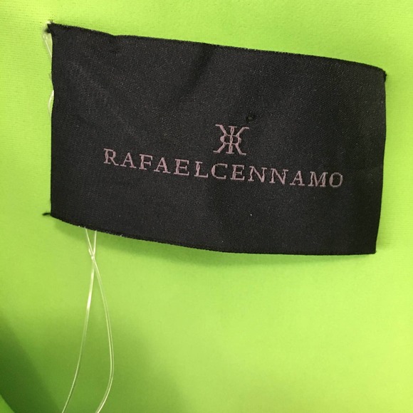 NEW Rafael Cennamo Wrap Side Tie Jacket Cardigan Gray/ Lime Green Sz 2 MSRP$ 925 - Picture 3 of 6